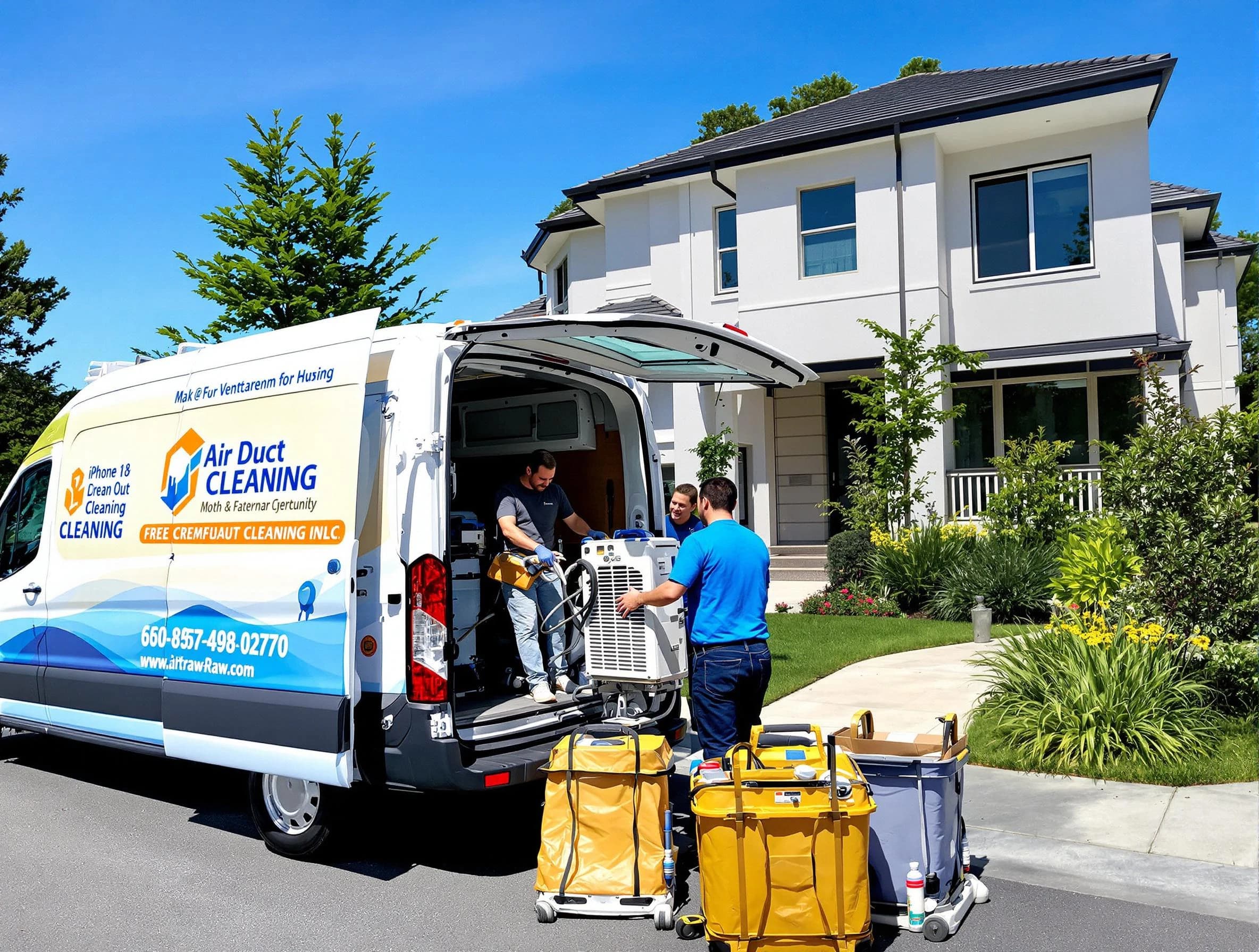 Easton Air Duct Cleaning technician performing professional air duct cleaning in Easton