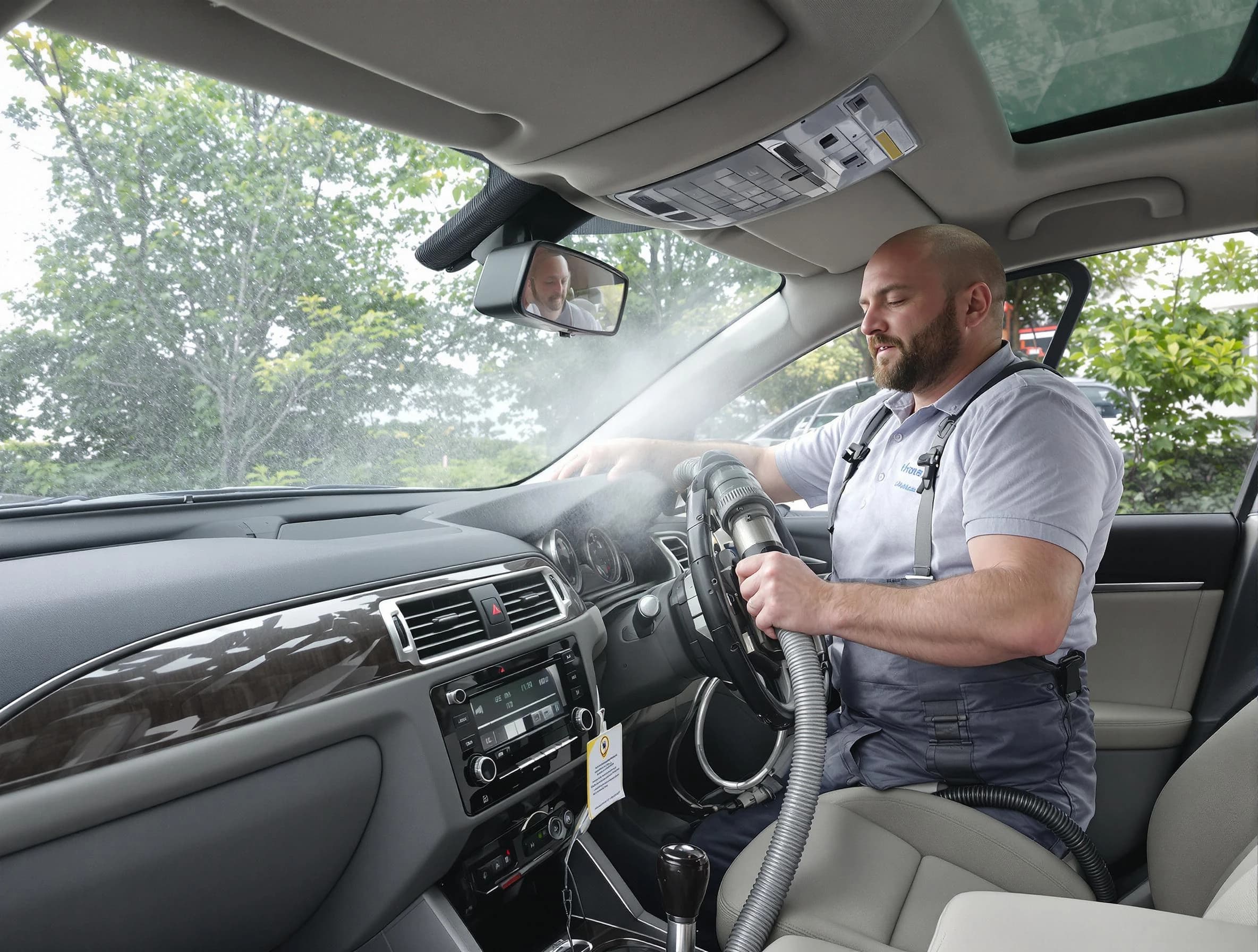 Easton Air Duct Cleaning specialist performing professional car duct cleaning in Easton