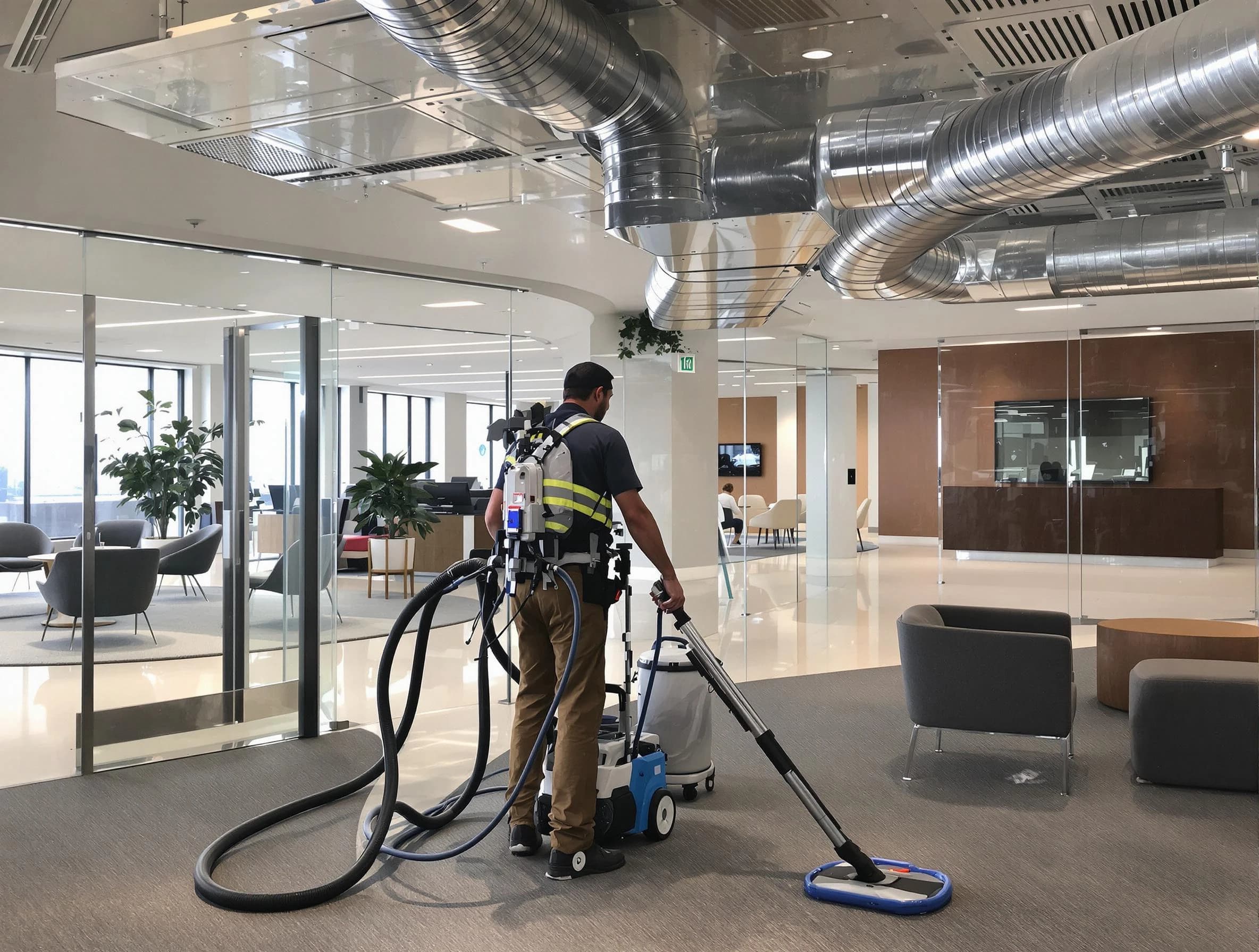 Commercial duct cleaning service by Easton Air Duct Cleaning in Easton