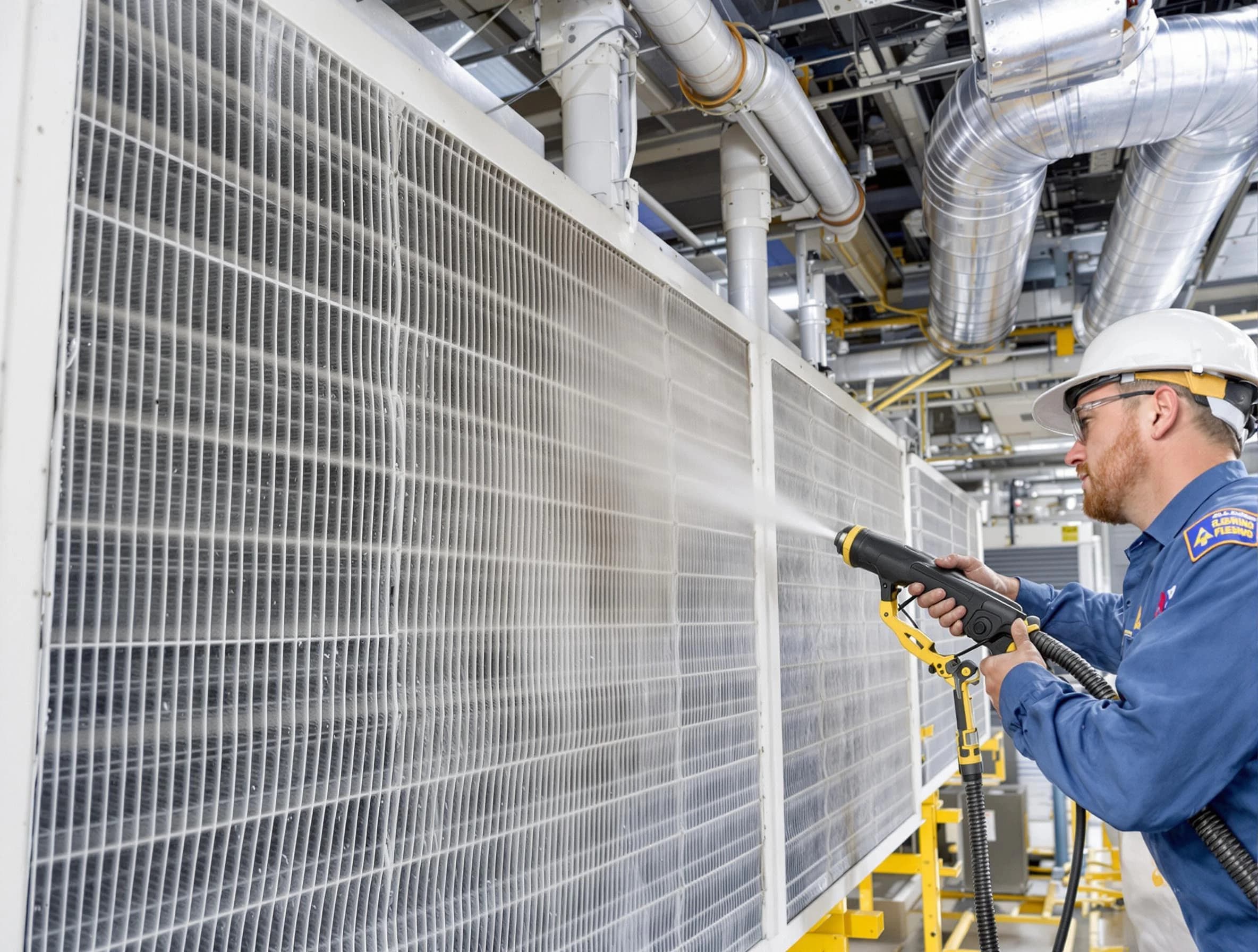 Professional commercial coil cleaning by Easton Air Duct Cleaning in Easton