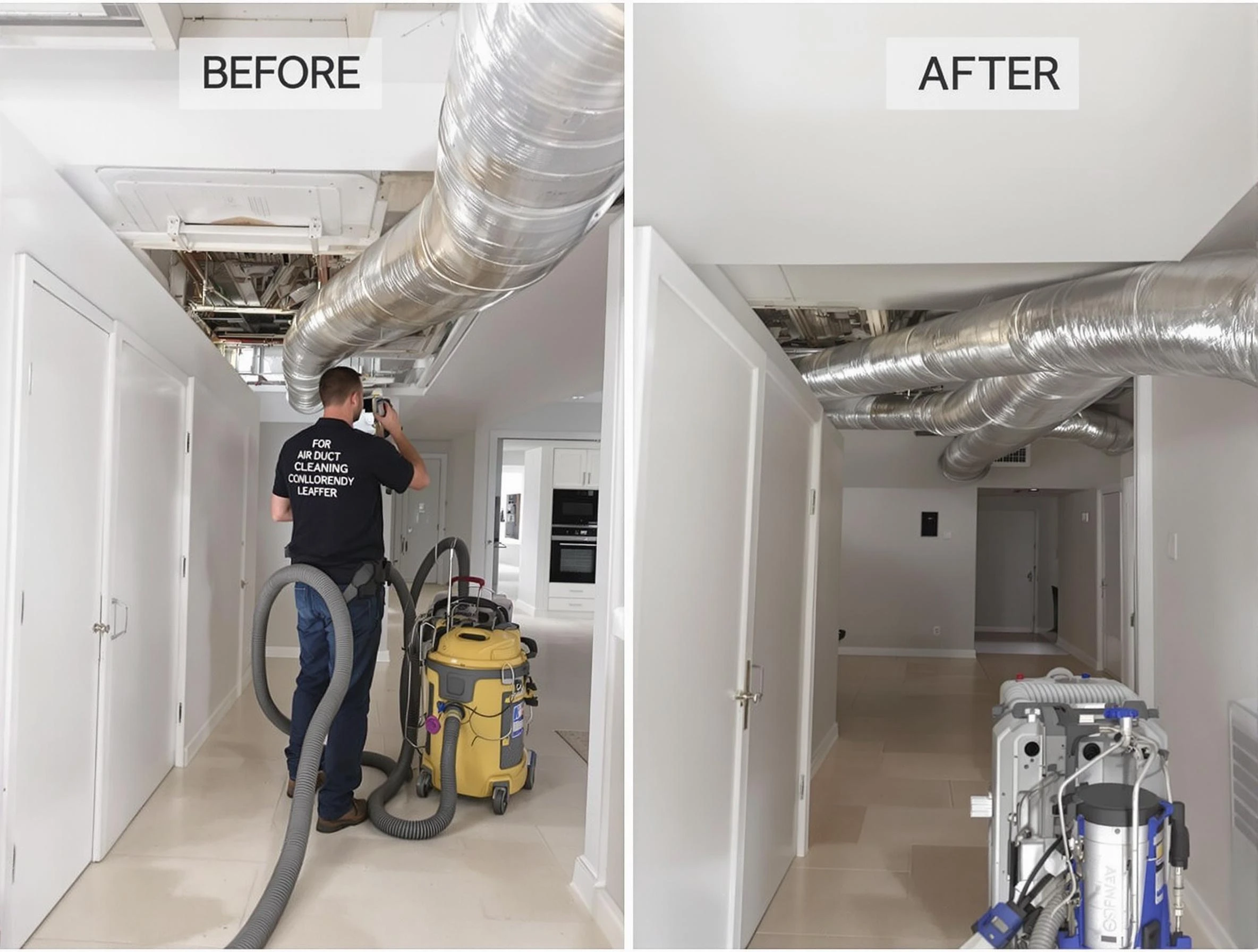 Easton Air Duct Cleaning professional performing thorough air duct cleaning in Easton