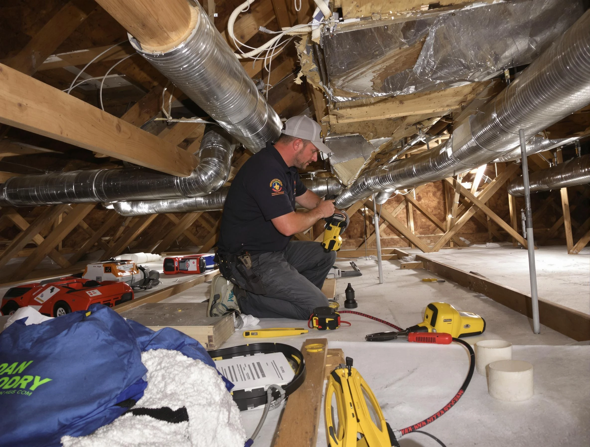 Professional air duct repair by Easton Air Duct Cleaning in Easton