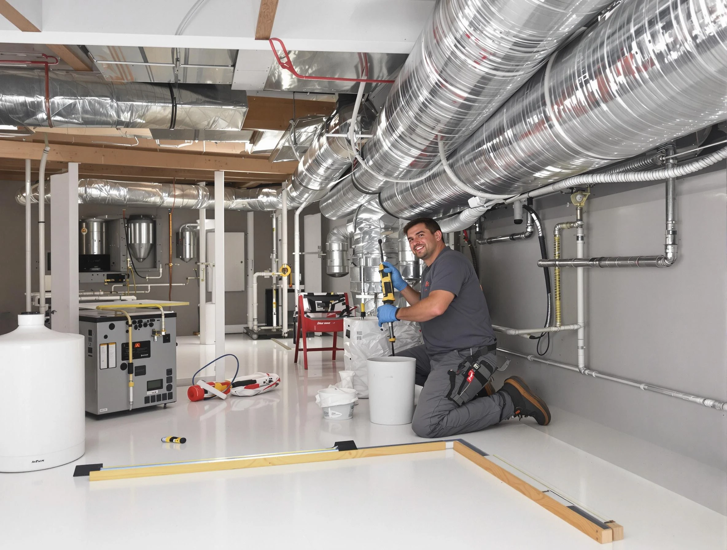 Professional duct sealing service by Easton Air Duct Cleaning in Easton