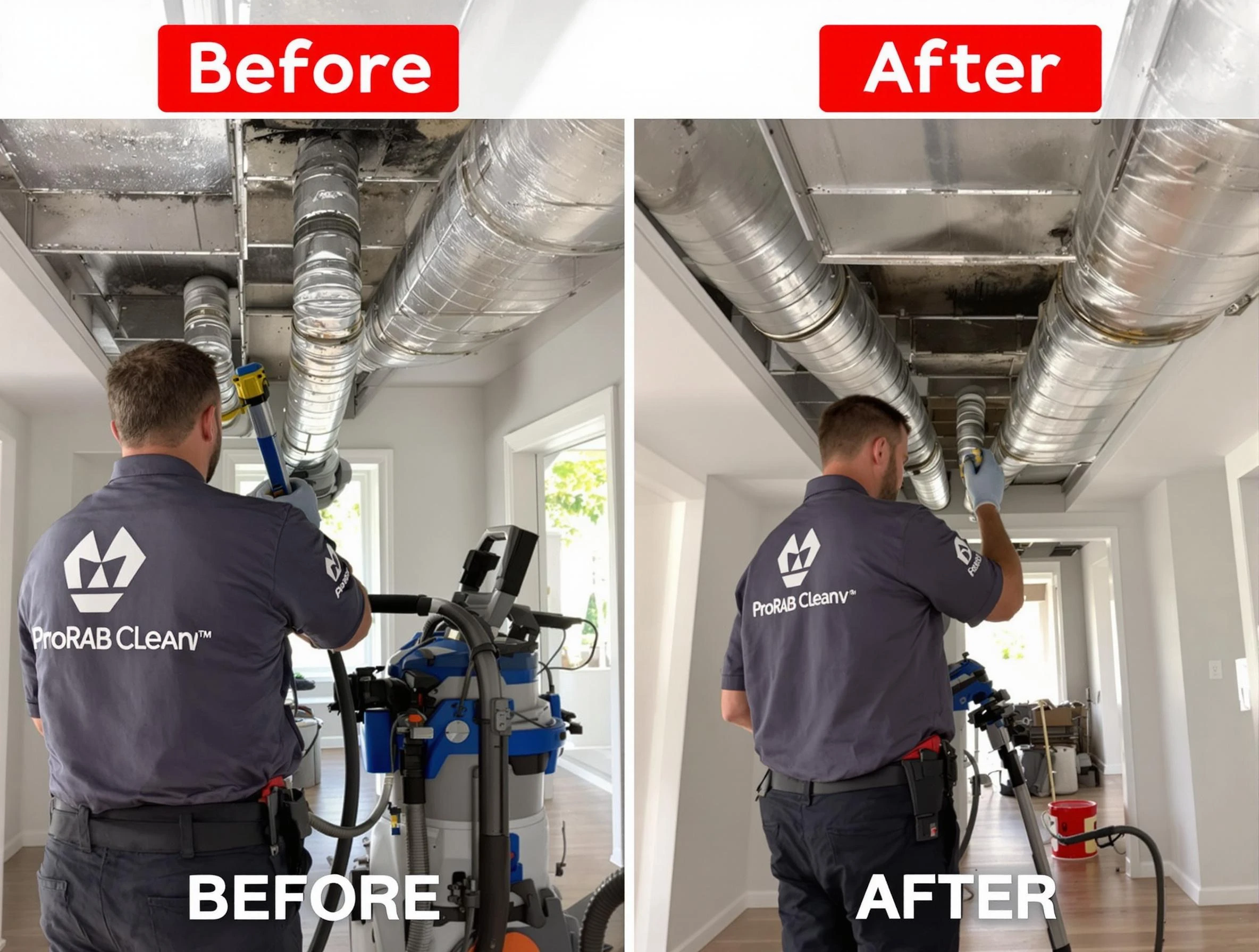 Easton Air Duct Cleaning expert performing thorough residential duct cleaning in a Easton home